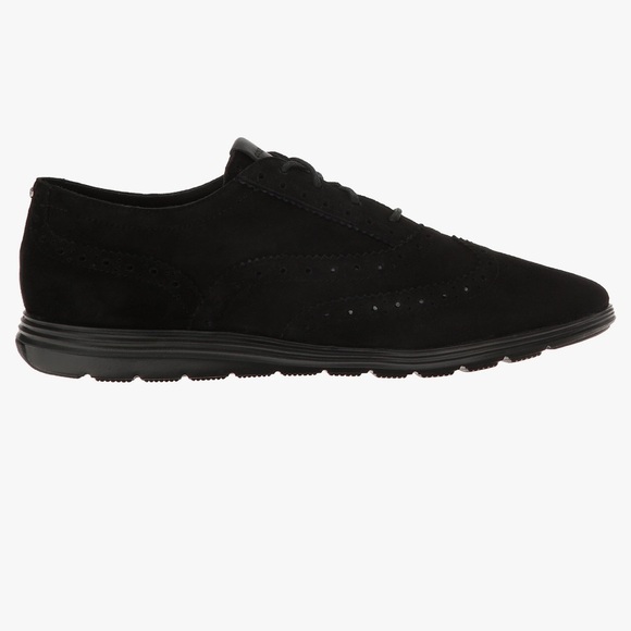 NIB Cole Haan Grand Tour Suede Wintip Oxford In Black Suede Women’s Size 9.5 - Picture 3 of 9